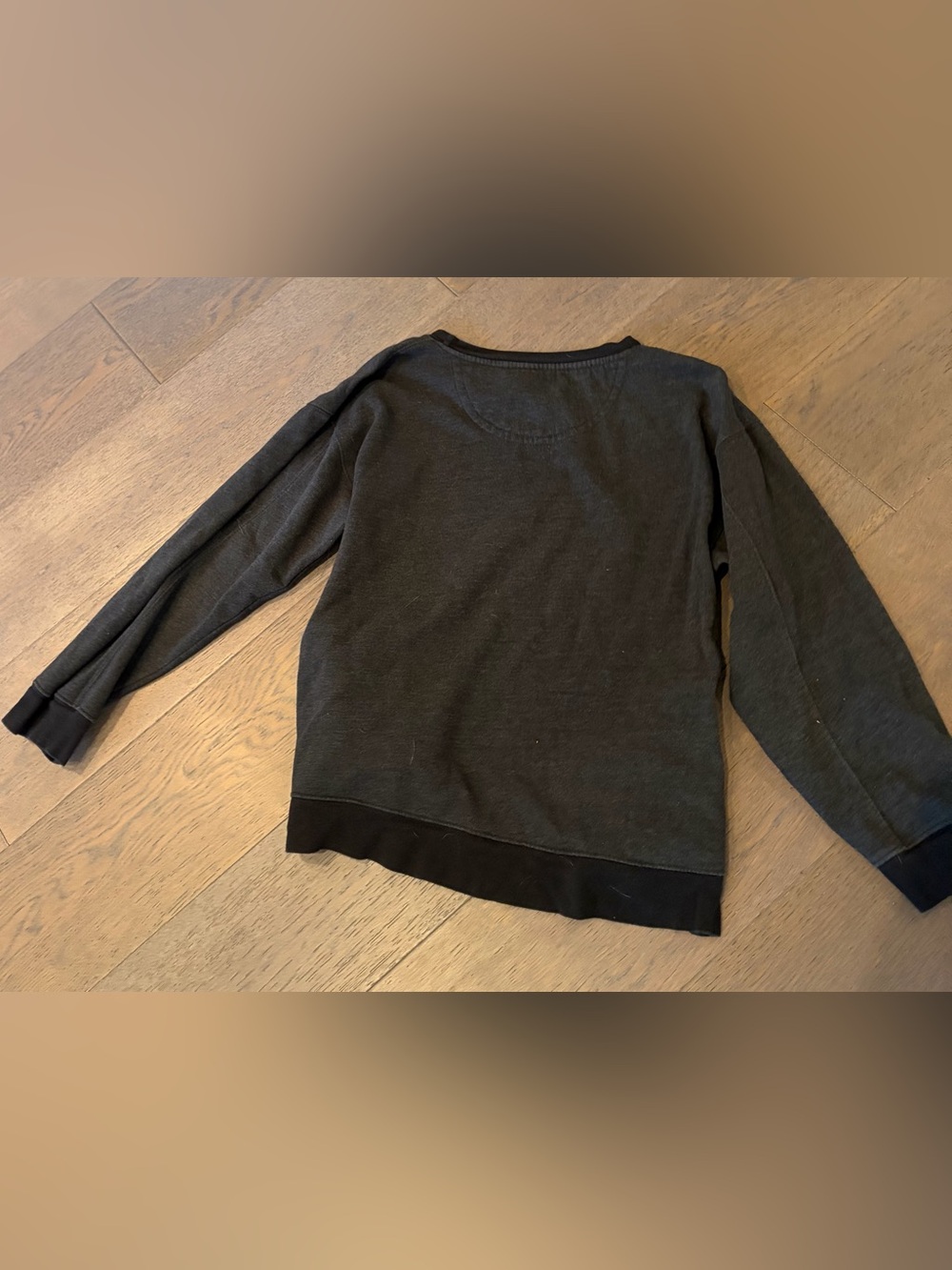 Women’s Natural Life Charcoal Sweatshirt with 'Happy' Graphic - Picture 2 of 3